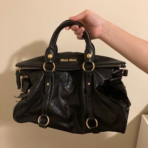 Miu Miu Black Leather Tote